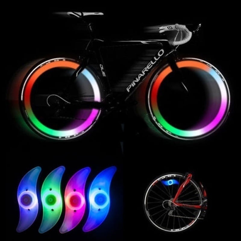 4x Bike Bicycle Cycling Wheel Spoke Wire Tyre Bright LED Light Lamp New