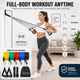 thumbnail image 6 of NIUTA Resistance Bands Set, 150 lbs TPE Exercise Bands with Handles, 11 PCS Workout Bands Resistance Bands for Working Out with Door Anchor, Ankle Straps & Carry Bag, Fitness Bands for Home Gym, 6 of 7