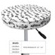 thumbnail image 4 of Balery Fish Bones Fundas de asiento para taburete de bar redondo de tela de terciopelo ajustables que protegen de arañazos y manchas para sillas de 14 a 17 pulgadas.-13 inch, 4 of 7