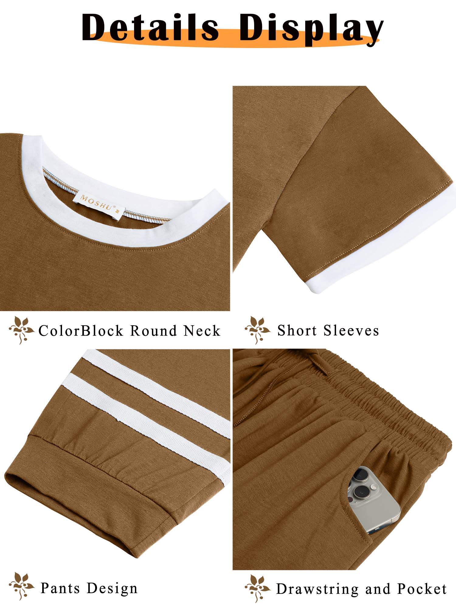 Moshu Women's Color Block Two-Piece Tracksuit Set photo 6