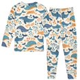 thumbnail image 2 of Dailycode Cotton Pajama Set Snug Fit Long Sleeve Top and Pants for 18M-8Y Playful Whale and Fish, 2 of 7