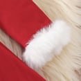 thumbnail image 5 of Wangmeiwg Christmas Dress For Girls, Toddler Girls Christmas Suit Outfit with Hooded Long Sleeve Belted Dress for Festive Holiday Celebrations 5-6 Years Red, 5 of 9