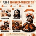 thumbnail image 5 of Day of the Dead Patchwork Doll DIY Kit, Sugar Skull Sewing Craft Kits for Adults, Halloween Fabric Doll Making Kit, Fall Home Decor Handmade Gift for Craft Lovers and Doll Collectors (B), 5 of 7