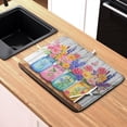 thumbnail image 6 of Daisy Dish Drying Mat for Kitchen Counter Spring Summer Flowers Vases Dishes Pad Microfiber Absorbent Dish Draining Mats Rustic Farmhouse Floral Wooden Board Dish Drainer Rack Mat 16x18 Inch, 6 of 7