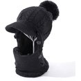 thumbnail image 2 of Gorro de protección auditiva de punto para mujer de invierno europeo y, 2 of 5