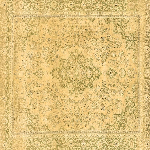 Ahgly Company Indoor Square Abstract Brown Modern Area Rugs, 4' Square