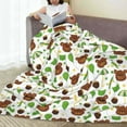 thumbnail image 6 of Honeii Cute Bear Print Fleece Blanket - Throw Blanket for Bed, Sofa, Couch, Camping, and Travel , Microplush Ultra Soft Warm Blanket-60"x50", 6 of 7