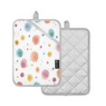 thumbnail image 2 of 2 Pack Pot Holders for Kitchen Heat Resistant Hot Pads Sets for Cooking Baking Small Watercolor Splashes and Dots, 2 of 7