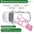 thumbnail image 2 of Cubierta del panel de interruptores de elevación de ventanas Unique Bargains para Porsche Cayenne 2003-2010, delantero y trasero, etiqueta de control de ventana de puerta del automóvil, rosa, 2 of 6