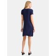 thumbnail image 2 of Time and Tru Women's Rib Knit Swing Dress with Short Sleeves, Sizes XS-XXXL, 2 of 4