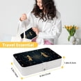 thumbnail image 5 of Constellation Travel Organizer Decorative Box Earring Holder PU Leather with Removable Compartment Portable Display Case, 5 of 6