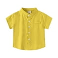 thumbnail image 4 of Girls Button Down Shirts Boys Formal Shirt Yellow Shirt Girls Dress Shirt Boys Uniform Shirt 4-5 Years, 4 of 4