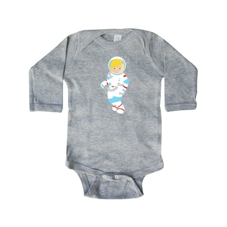 

Inktastic Cute Girl Astronaut Girl Cosmonaut Space Flight Gift Baby Girl Long Sleeve Bodysuit
