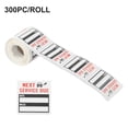 thumbnail image 3 of 300pcs/roll Oil Change Maintenance Service Reminder Stickers Window Sticker Adhesive Labels Car Sticker "NEXT SERVICE DUE", 3 of 9