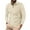 Khaki, variant on Lovskoo Men's Full Zip Sweatshirt Long Sleeve Solid Plaid Jacquard Pullover with Zipper Pocket Black