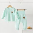 thumbnail image 2 of TOWED22 Toddler Boys Girls Pajamas 2 Pieces Long Sleeve Top and Pants Set Cotton Print Pjs Sleepwear Jammies Fall Winter 3 6 9 12 18 24 Months 2 3 4 5 6 7 8 9 Years(Green,18-24 M), 2 of 6
