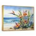 thumbnail image 2 of Designart "Seaside Birds Of Paradise" Birds Of Paradise Floater Framed Wall Art Prints, 2 of 5