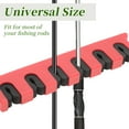 thumbnail image 3 of Unique Bargains 1 Juego de Soporte para Cañas de Pescar Soporte Horizontal para Cañas de Pescar Soportes para Pared para Cañas de Pescar para Garajes Barcos Rojo, 3 of 6