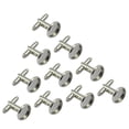 thumbnail image 1 of 10 Unids Cufflink Round Flat Bisel Configuración Base Pad 12mm Hallazgos Hugo  Gemelos en blanco, 1 of 4