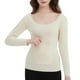 thumbnail image 3 of Camiseta sin mangas para mujer,Camiseta de invierno de manga larga con cuello redondo para mujer, informal, lisa, de tejido elástico suave, cómoda para uso diario, sopatenor, 3 of 8