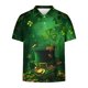 thumbnail image 4 of Día de San Patricio de los Hombres Impreso Solapa de Manga Corta, Camisa de Tela de Malla Casual para el Aire Libre Y el Ocio, 4 of 9