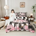 thumbnail image 4 of Manfei Fashion Pink Dress Bedding Comforter Set, Valentines Day Twin Comforter Sets, Teen Kid Child Female Girl Reversible Bedding Set, Lightweight Room Decor, 2-Piece, 4 of 8