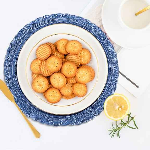 kkbbma under $5 Dining Table Mat, 18cm Ramie Yarn Dining Table Mat, Heat Insulation Pad Coaster for Cups Plates, Table Mat, Placemat, Heat Resistant Mat