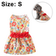 thumbnail image 2 of Apuakthei Vestidos de perro para perros pequeños - Colorido estampado de flores vestido de perro pequeño vestido de cachorro ropa de perro verano, 2 of 6