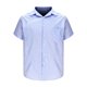 thumbnail image 5 of Blusa y camisa de manga corta con cuello vuelto para hombre, blusa informal de moda con botones y retazos, blusa de manga corta con cuello alto, blusa de poliéster para hombre, 5 of 6