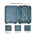 thumbnail image 6 of 3 Piece Hardside Luggage Set Expandable Suitcase with Spinner Wheels,Lightweight Hardshell Suitcase Set 20in24in28in, Blue, SQ249, 6 of 9