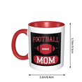 thumbnail image 4 of Bonita taza de café y té con la frase "Mamá del fútbol": tazas de cerámica para mujeres y hombres, 4 of 5
