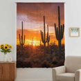 thumbnail image 2 of Western Cactus Sunset Sheer Curtains 63 Inches Long, Modern Abstract Art Retro Light Filering Curtains, Breathable Simi Curtain Privacy Drapes for Living Room Bedroom Lightweight Window Treatment, 2 of 9