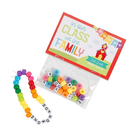 Fun Express Better Together Second Grade Bracelet Handout Craft Kit - Makes 12