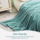 thumbnail image 4 of Flannel Throw Blanket, 127x178 CM Sofa Throws, Soft Jacquard Weave Leaves Pattern Throws for Sofa,Celadon Blanket, 4 of 4