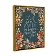 thumbnail image 5 of Stupell Industries Faith Over Fear Religious Calligraphy Patterned Floral Border Graphic Art Metallic Gold Floating Framed Canvas Print Wall Art, Design by Katie Doucette, 5 of 5