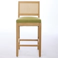 thumbnail image 6 of MIKIBAMA Counter Height Bar Stools Set of 4, Rattan Back, Linen Seat, 6 of 11