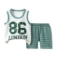 thumbnail image 2 of YHAJDS Baby Boy Girl Summer Outfits Set 2 Piece Print Tank Tops and Shorts Casual Playwear, 2 of 3