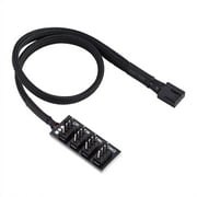 4-Pin PWM Fan Extension Cable Computer CPU/Case Fan Power Cable Multi Splitter Connector Cable Adapter Compatible