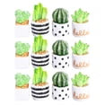 thumbnail image 1 of 12 suculentas artificiales en macetas: adornos realistas de cactus para escritorio, minidecoración verde para oficina, estantería, casa de muñecas, jardín y terrario., 1 of 5