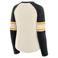 thumbnail image 3 of Women's Fanatics Cream/Black Pittsburgh Steelers Hometown Gridiron Hero Raglan Lace-Up V-Neck Long Sleeve T-Shirt, 3 of 3