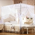 thumbnail image 2 of Mightlink 4 Corners Post Bed Canopy, Elegant Curtain Net, Sheer Canopy Mosquito Net, for Girls Boys Kids Room Decor, 2 of 4