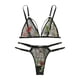 thumbnail image 1 of Gibobby Conjunto de lencería de encaje Ropa interior de mujer Encaje S-3XL Tanga Sujetador Bordado Flor Tanga Lencería Nuevo conjunto Íntimos(Negro, G), 1 of 5