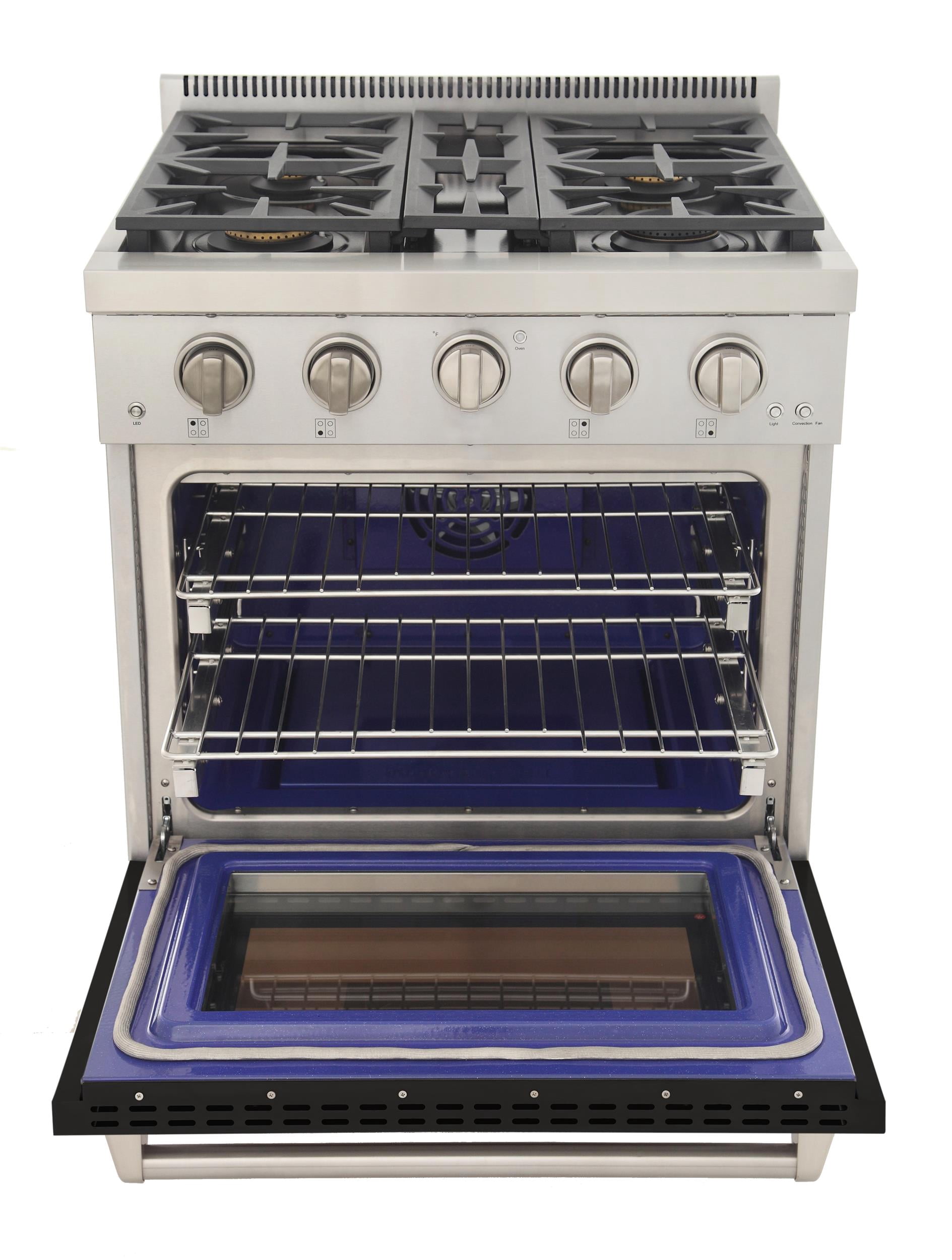 Professional 30-in Propane Gas Range in Black with True Simmer Burners