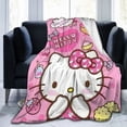 thumbnail image 6 of Hello Kitty Blanket, Super Soft Throw Blanket, Cozy Flannel Blankets For Boys Girls, Warm Blankets For Couch Sofa Bed, 60"X50", 6 of 9