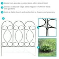 thumbnail image 3 of Sunnydaze Traditional 24" x 24" Black Steel Decorative Garden Fence Panels (5 Count), 3 of 7
