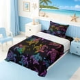 thumbnail image 3 of Manfei Rainbow Sea Turtle Twin Sheet Sets for Kids Boys and Girls, Marine Animal Print Bedding 3pcs, 1 Flat Sheet, 1 Fitted Sheet and 1 Pillowcase, 3 of 6