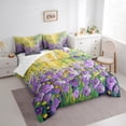 thumbnail image 3 of Manfei Oil Painting Flowers Bedding Comforter Set 7-Piece for Boys Girls,Dreamy Princess King Bedding Sets,Spring Garden Ultra Soft Bed Sheets,Super Cozy Room Decor,Reversible, 3 of 8