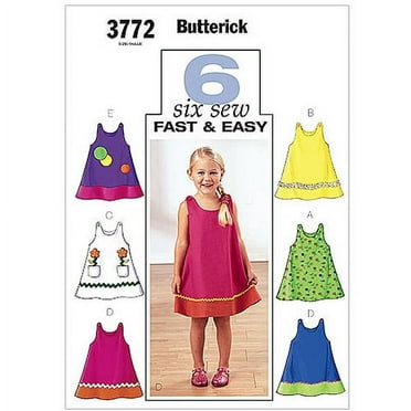 Butterick Children's Easy Sewing Pattern 3772 - Summer Dresses