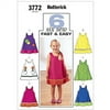 Butterick Children's Easy Sewing Pattern 3772 - Summer Dresses
