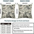 thumbnail image 5 of Vintage Floral Bird Pillow Covers 20x20 Inch Set of 2 Black Gray Flowers Leaves Decorative Throw Pillows For Couch Chinoiserie Square Pillow Cases Home Decor For Sofa Bed Porch Living Room Outdoor, 5 of 6